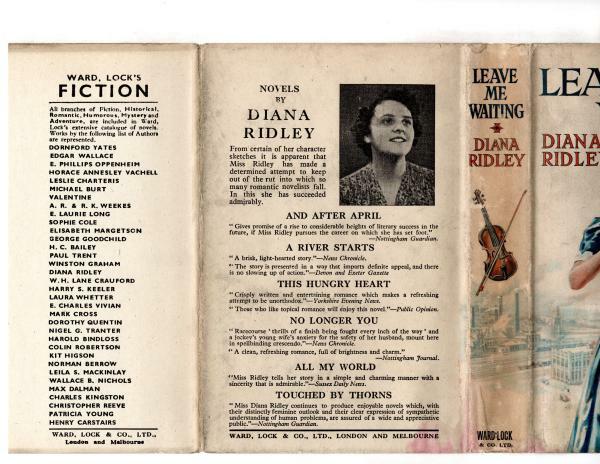 Leave Me Waiting by Diana Ridley (First Edition) File Copy