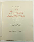 Les Oraisons Amoureuses by Jeanne-Aurelie Grivolin Lyonnaise (Etchings by Pau...