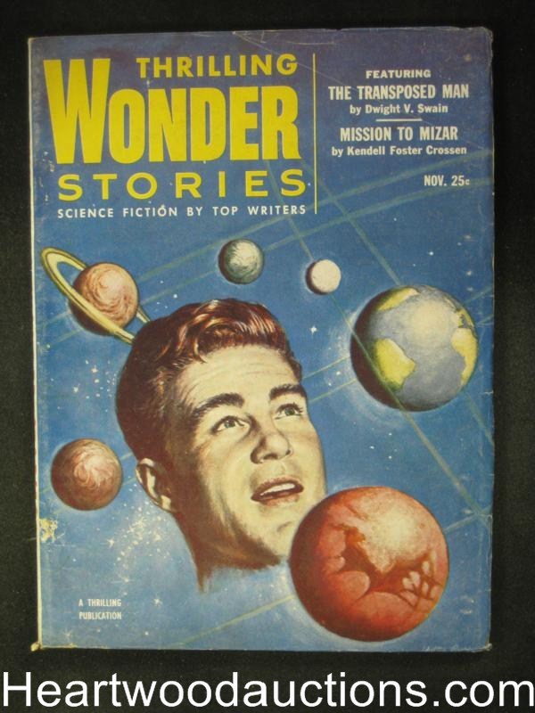 Thrilling Wonder Nov 1953 Walter Popp Cvr, Emsh, Freas,Finlay - High Grade