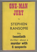 One-Man Jury by Stephen Ransome (First UK Edition) Gollancz File Copy