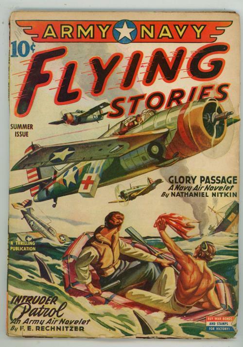 Army Navy Flying Stories 1944 Pulp Summer Nitkin; Rechnitzer