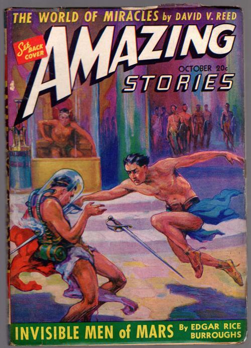 Amazing Stories Oct 1941 Burroughs, J. Allen St. John FC, Frank Paul