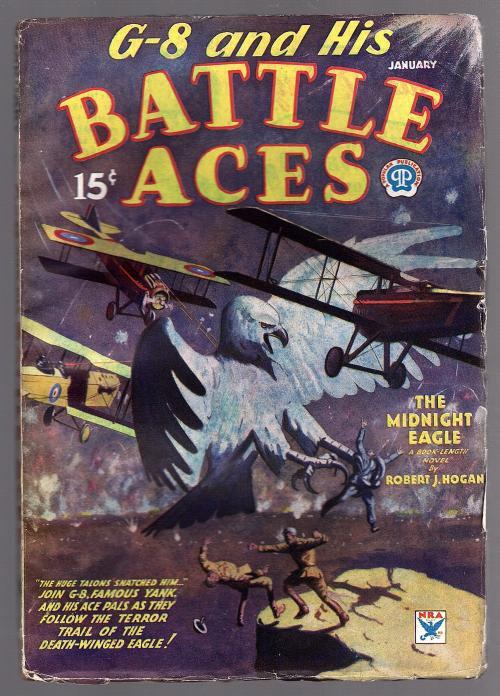 G-8 Battle Aces Jan 1934 The Midnight Eagle - Robert J. Hogan - Pulp