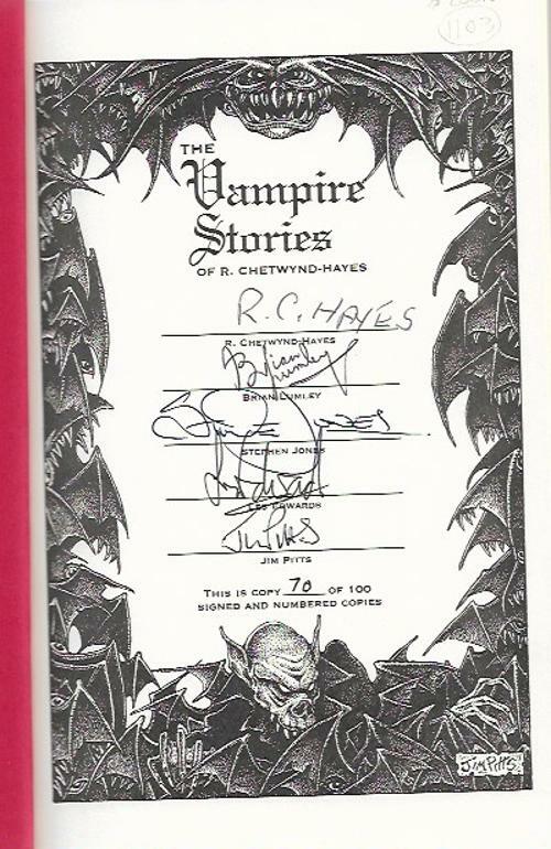 The Vampire Stories of R. Chetwynd-Hayes by Stephen Jones (1st) Signed