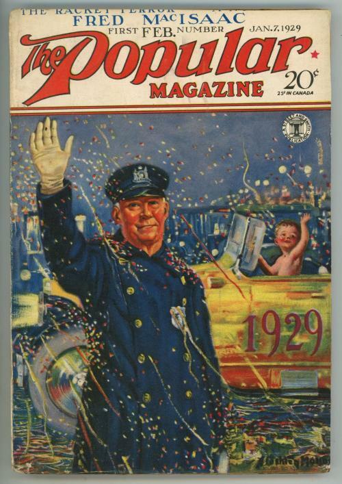 The Popular Magazine February 7, 1929 Fred MacIsaac New Years Cover