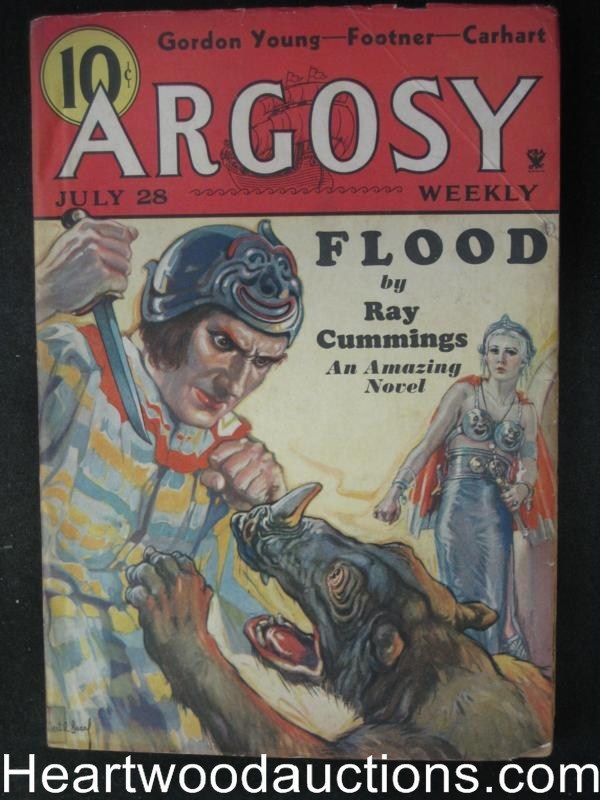 Argosy July 28, 1934 Classic  Sci-Fi Cover, Ray Cummings