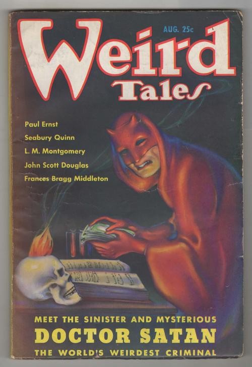 Weird Tales Aug 1935 Classic Doctor Satan Cover by Brundage; Quinn; CA Smith