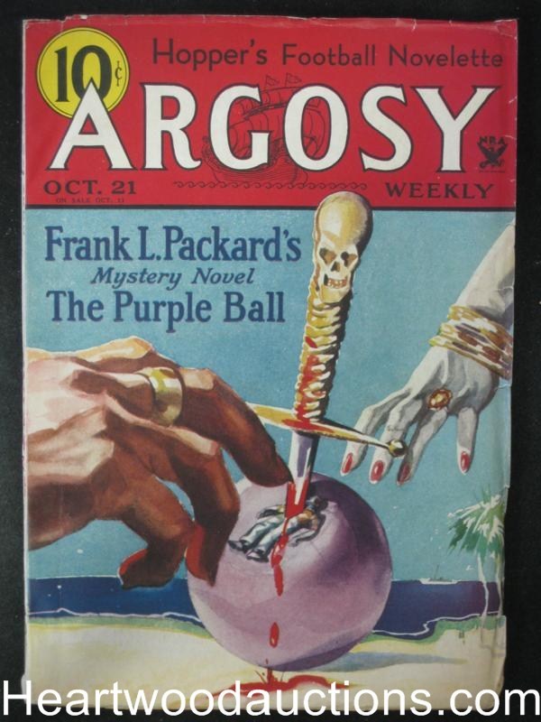 "Argosy" October 21 1933 Frank L. Packard,  - High Grade