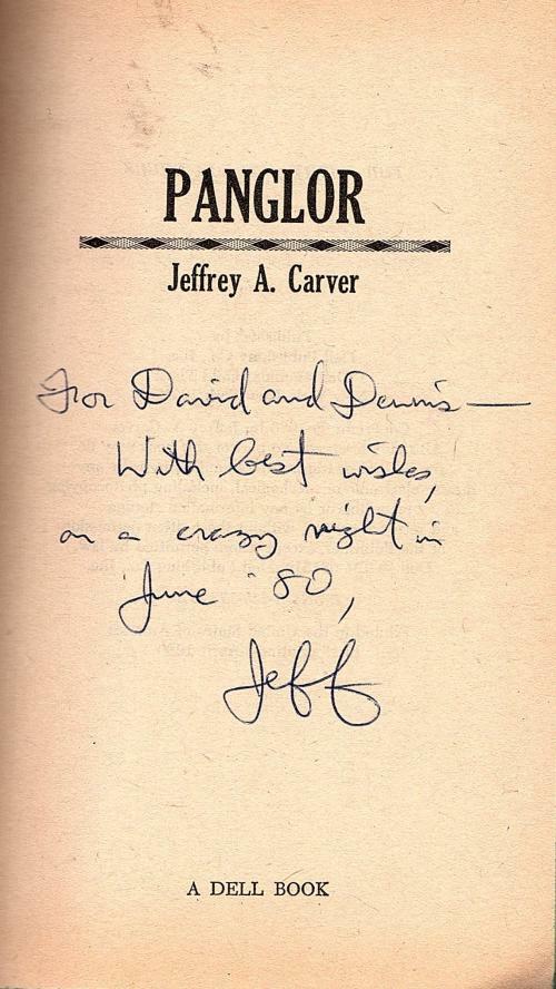 Panglor by Jeffrey A. Carver (First Printing) Signed