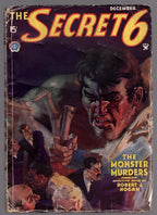 The Secret 6 Dec 1934 Giant monster attack cover by Henry Alan - Pulp