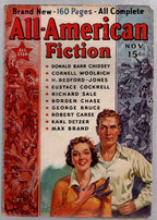 All-American Fiction Nov 1937 Watson Cover Art; Max Brand; 1st issue! Pulp