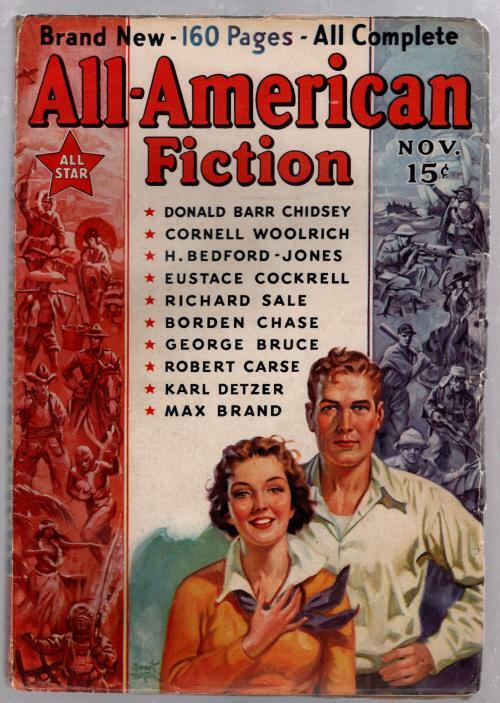 All-American Fiction Nov 1937 Watson Cover Art; Max Brand; 1st issue! Pulp
