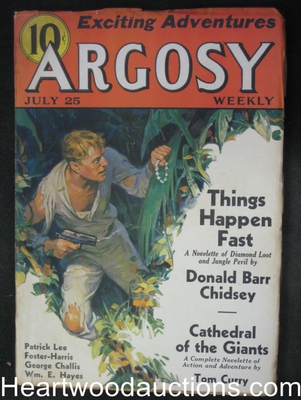 Argosy July 25,  1936 Jungle Mystery Cvr, Max Brand  - High Grade