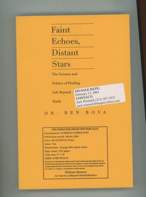 Faint Echoes, Distant Stars by Dr. Ben Nova (First Edition)