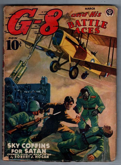 G-8 Battle Aces Mar 1940 Zombie Cover Art;