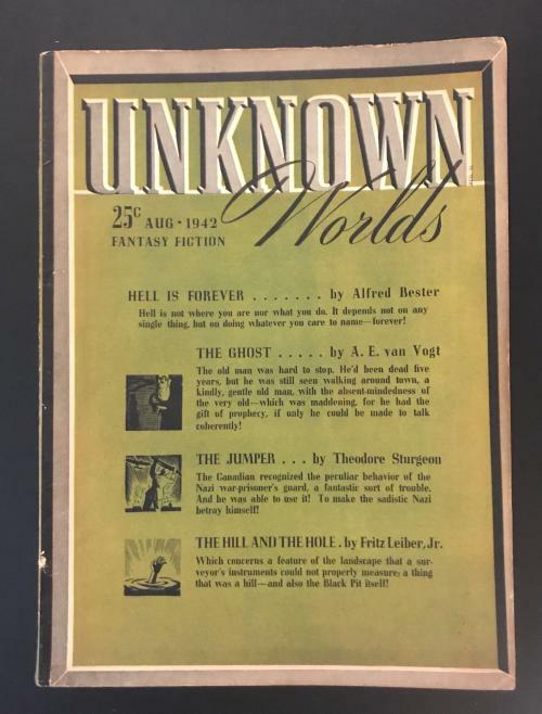 Unknown Worlds Aug 1942 Pulp Fritz Leiber; de Camp; von Vogt; Long; Cartier; ...