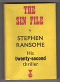 The Sin File by Stephen Ransome (First UK Edition) Gollancz File Copy