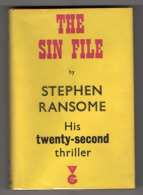The Sin File by Stephen Ransome (First UK Edition) Gollancz File Copy