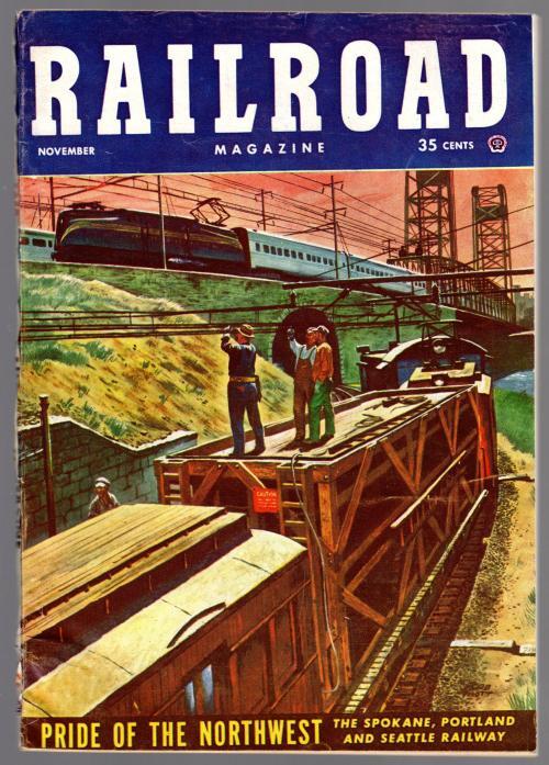 Railroad Magazine Nov 1952 Herb Mott Cvr; J.A. Arsenau