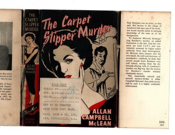 The Carpet Slipper Murder by Allan Campbell McLean (First Edition) File Copy