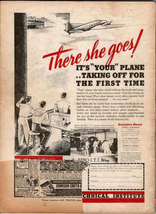 Air Trails Aug 1938 Pulp Frank Tinsley Cvr; George L. Eaton