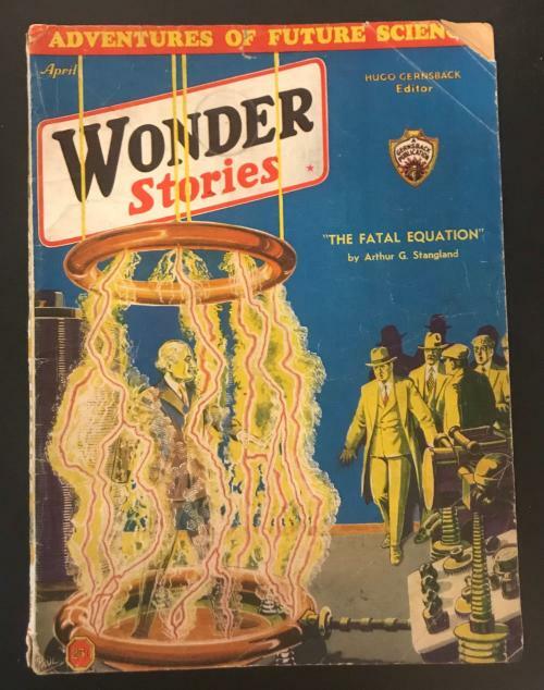 Wonder Stories Apr 1933 Paul Cvr; Arthur G. Stangland; Binder; Schachner;