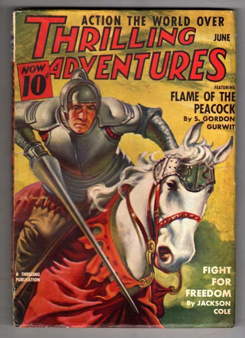 Thrilling Adventures Jun 1939 Pulp Bergey Cvr, S. Gordon Gurwit, Jackson Cole