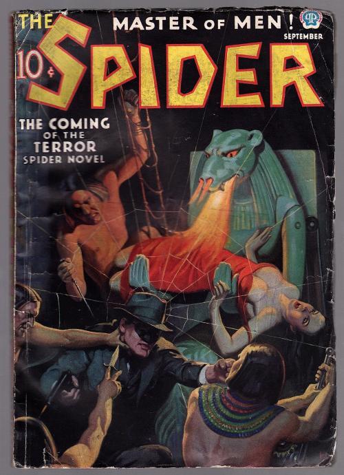 The Spider Sep 1936 John Newton Howitt GGA Torture/Bondage Cvr - Pulp