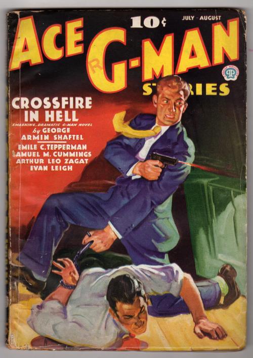 Ace G-Man Stories Jul 1936 Crossfire in Hell - Pulp