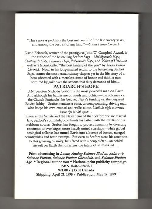 Patriarch's Hope by David Feintuch (Advanced Reading Copy)