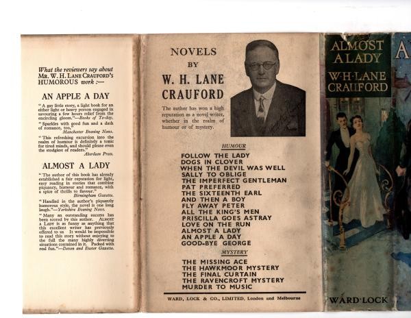 Almost a Lady by W.H. Lane Crauford (First Edition) Rare DJ Publisher's Copy