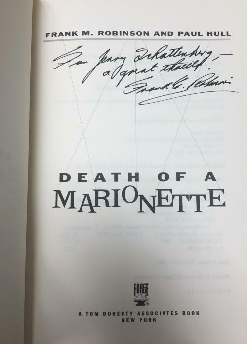 Death of a Marionette by Frank M. Robinson, Paul Hull (First Edition) Signed