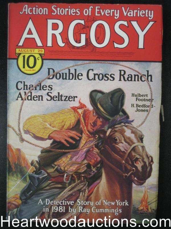 Argosy Aug 29, 1931 Ray Cummings,H.Bedford Jones - High Grade