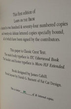 Lamps on the Brow by James Cahill (Editor) First Edition Signed Copy "M"