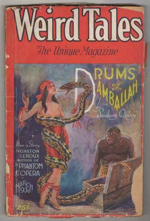 Weird Tales Mar 1930 C. C. Senf bizarre Cvr; Seabury Quinn; Leroux; Ernst