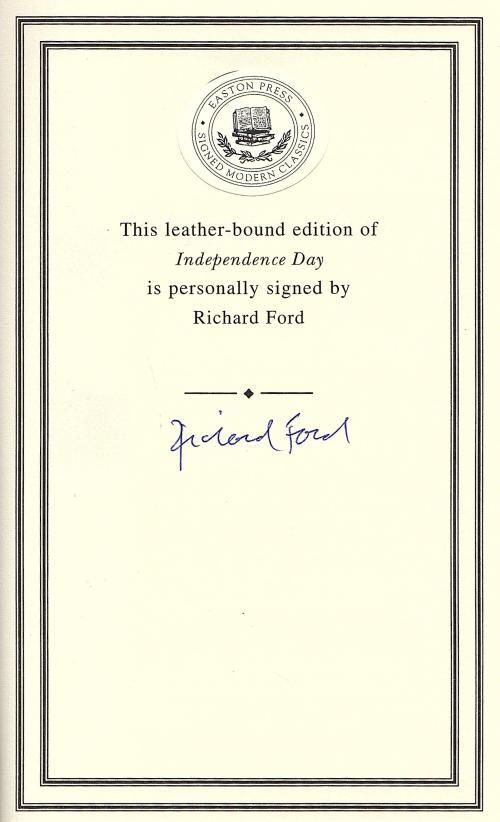 Independence Day by Richard Ford (Limited Edition) Signed