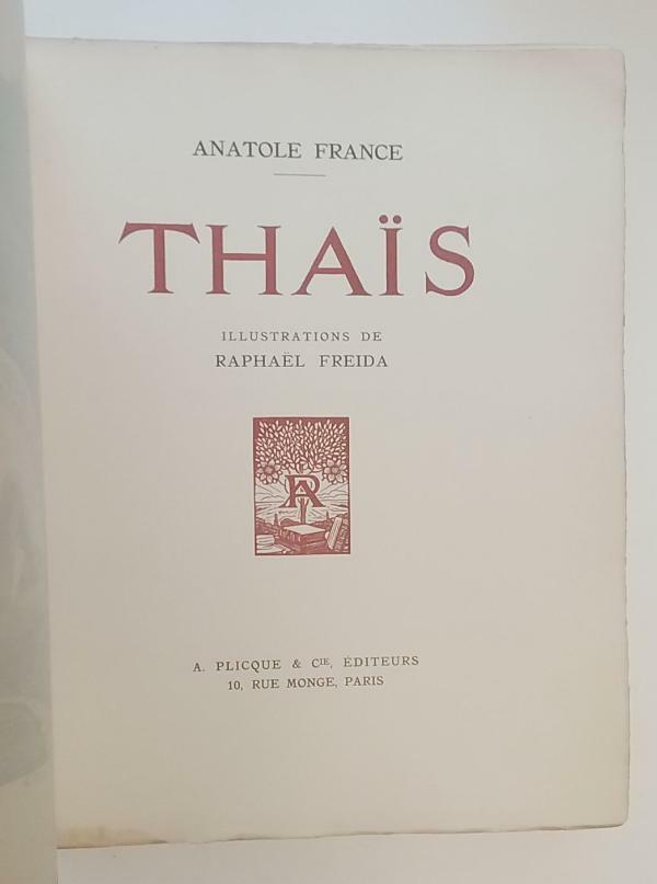Thais by Anatole France (Illustrated by Raphael Freida) 1924 Limited Edition