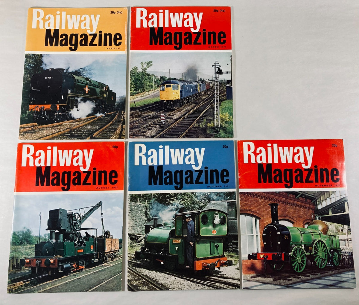Lot - The Railway Magazine - 11 Issues from the 1970's and 1980's