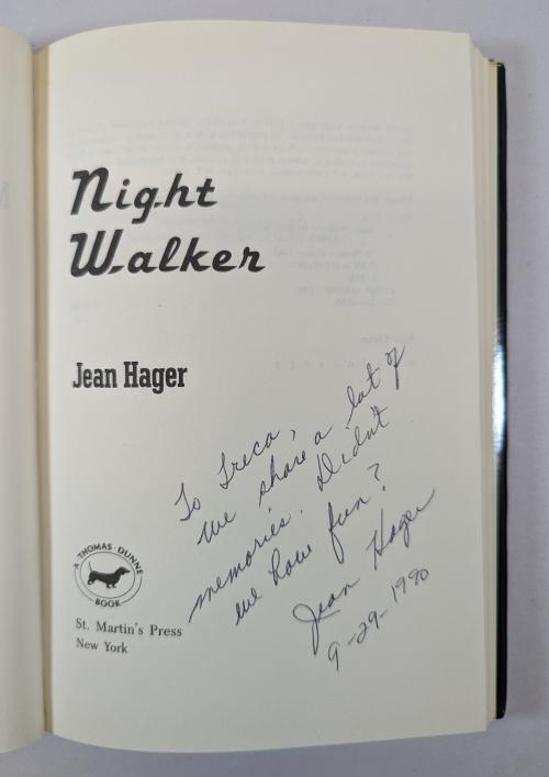 Night Walker by Jean Hager (First Edition) Signed
