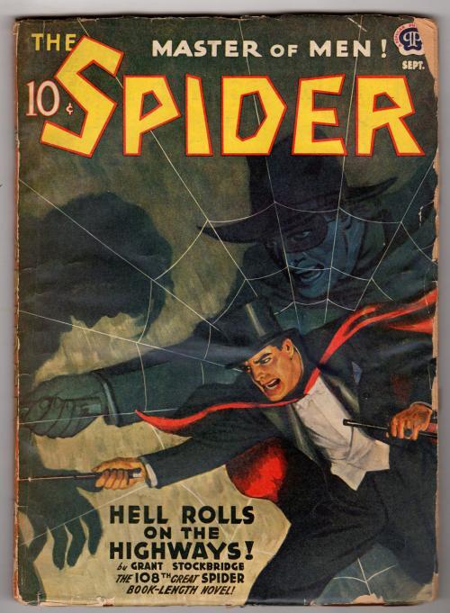 The Spider Sep 1942 DeSoto Cvr, Ed Race story - Pulp