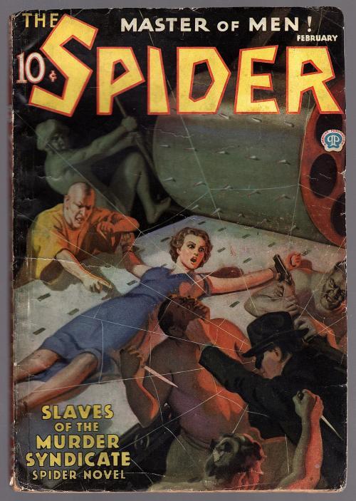 The Spider Feb 1936 Bound GGA Wild Cvr; Zagat; Tepperman - Pulp