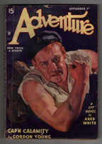 Adventure Sep 1 1934 Pulp Howitt Cvr; Gordon Young "Cap'n Calamity"