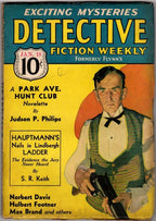Detective Fiction Weekly Jan 18 1936 Pulp; Judson P. Philips; Max Brand; Hulb...
