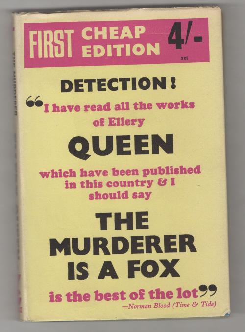 The Murderer is a Fox by Ellery Queen (Gollancz) File Copy