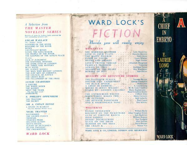 A Chief in Embryo by E. Laurie Long (First Edition) Hubin Mystery, Ward File ...