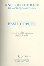 Knife in the Back by Basil Copper (First Edition) Limited Signed