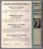 Arresting Delia by S. Fowler Wright (First U.S. Edition)