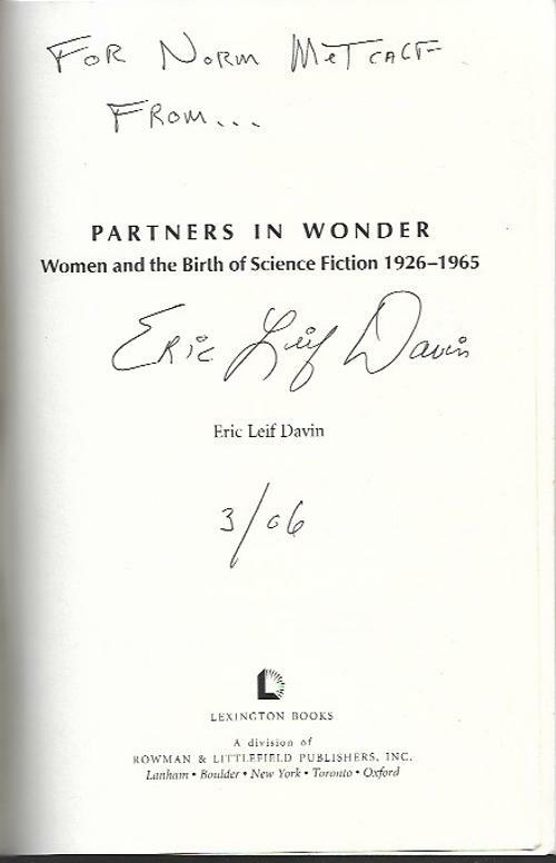 Partners in Wonder by Eric Leif Davin Signed