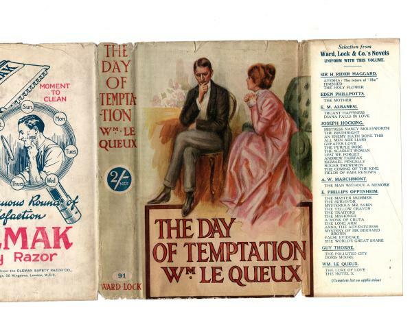 The Day of Temptation by William Le Queux (Hubin Listed) Ward File Copy