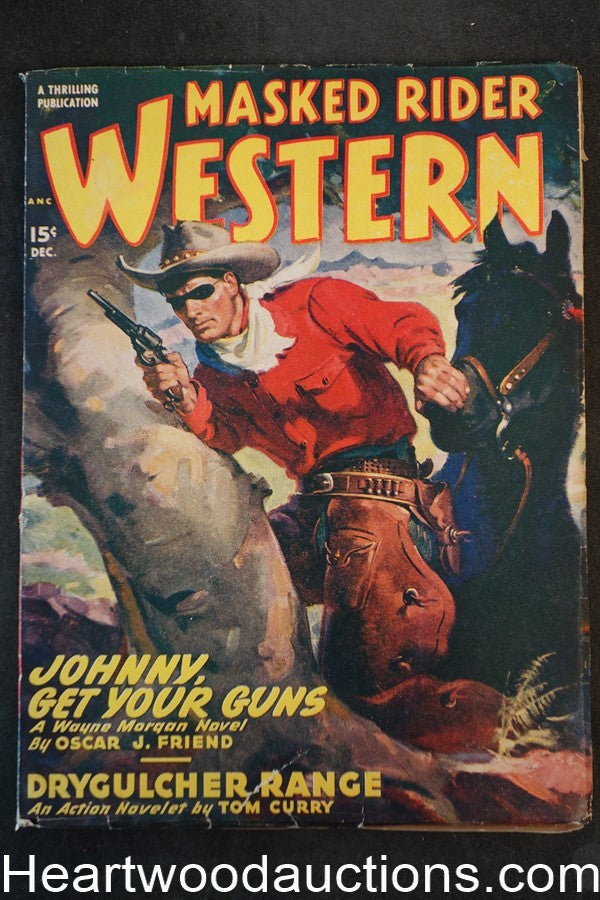 Masked Rider Western Dec 1948 George Rozen cover, Johnston McCulley